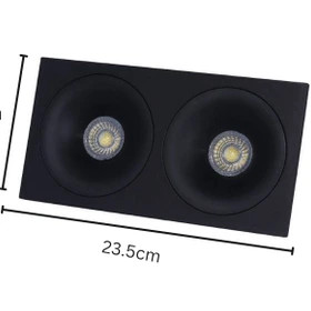 قاب هالوژن 2تایی مربع