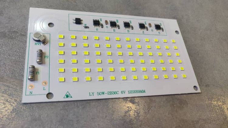 لامپ smd 50 مهتابی چیپ الیدی پرژکتور 50 وات